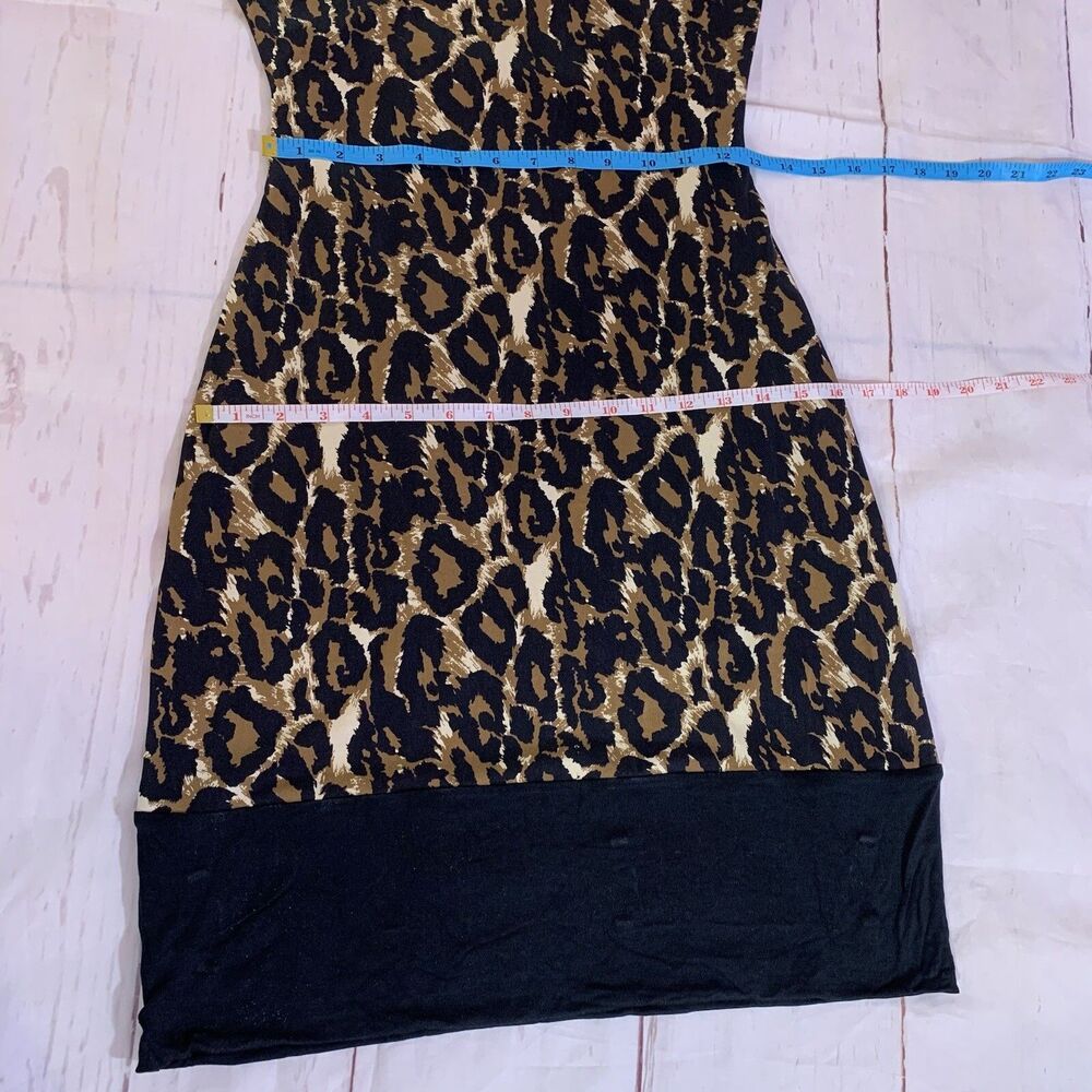 Diane Von Furstenberg DVF DRESS 100% Silk Leopard Animal Print Bodycon 8 Medium - Picture 14 of 16